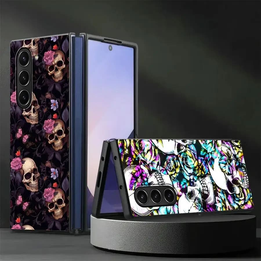 Custodia Skull Art per Samsung Galaxy Z Fold 7 6 5 4 3 ZFold6 ZFold3 ZFold5 ZFold7 ZFold4 Cover posteriore per telefono