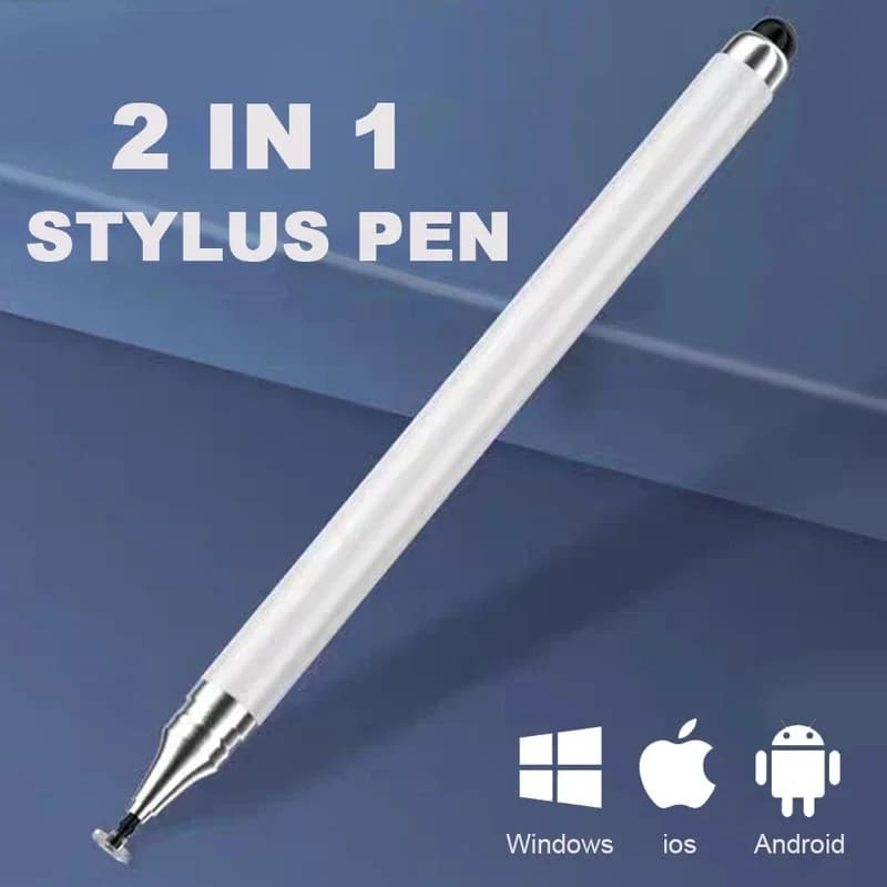 Penna stilo universale 2 in 1 per iOS Android, penna touch capacitiva per disegno, per iPad, Samsung, Xiaomi, tablet e smartphone