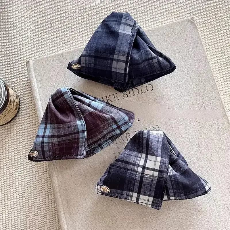 Elegante fermaglio per capelli a quadri color block con etichetta dorata - Accessorio per capelli da donna elegante e versatile per coda di cavallo alta