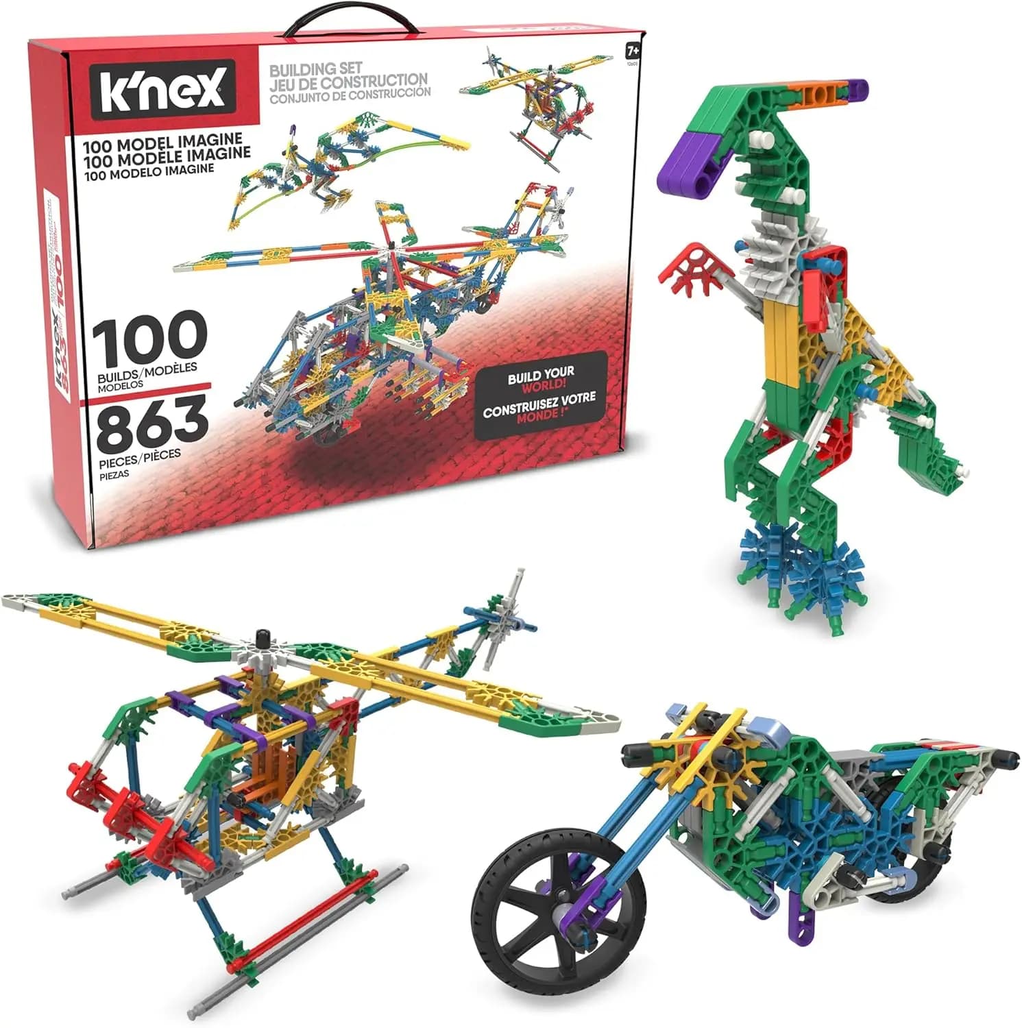 Set di Costruzioni STEM con 863 Pezzi, Kit di Costruzione da 100 Modelli per Bambini dai 7 Anni in Su, Giocattolo Educativo