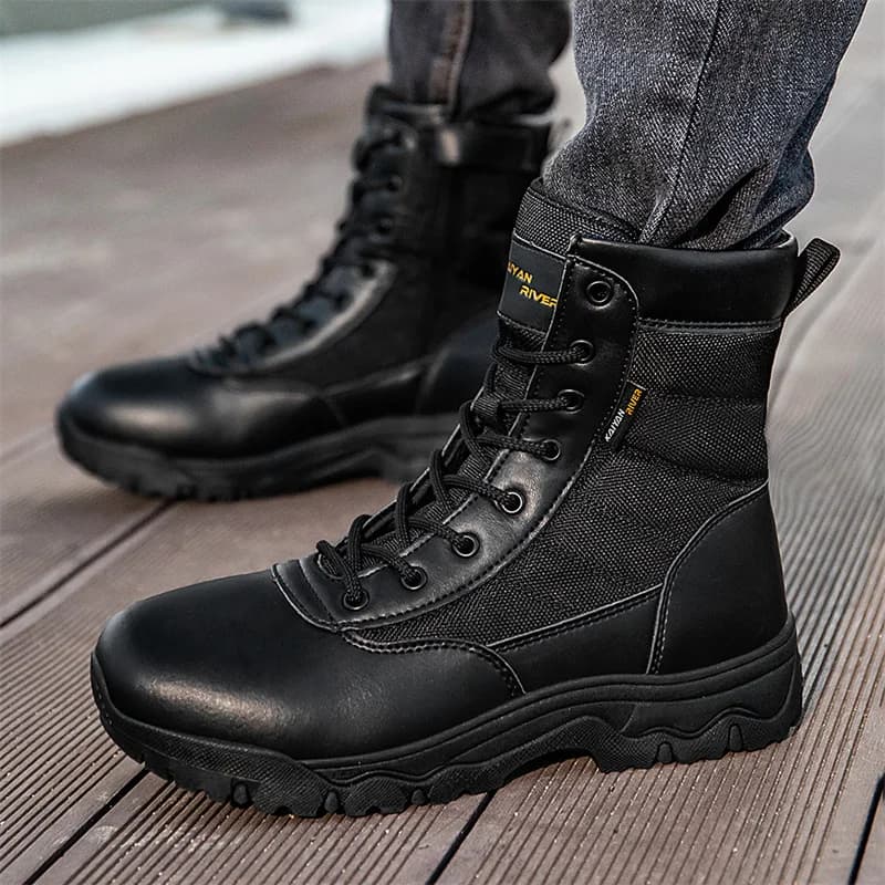 2026 new comfortable and fashionable casual combat training boots, outdoor hiking shoes, high top boots