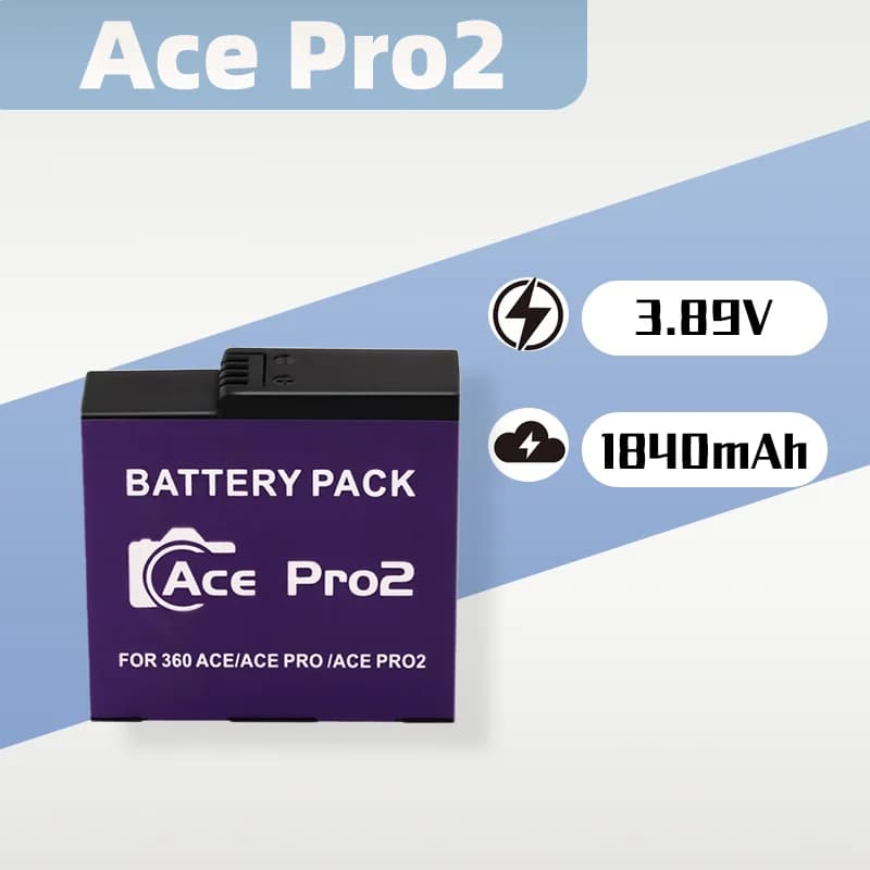 3.89 V 1840 mAh rechargeable battery for Insta360 Ace Pro / Ace Pro 2 - Action camera accessories
