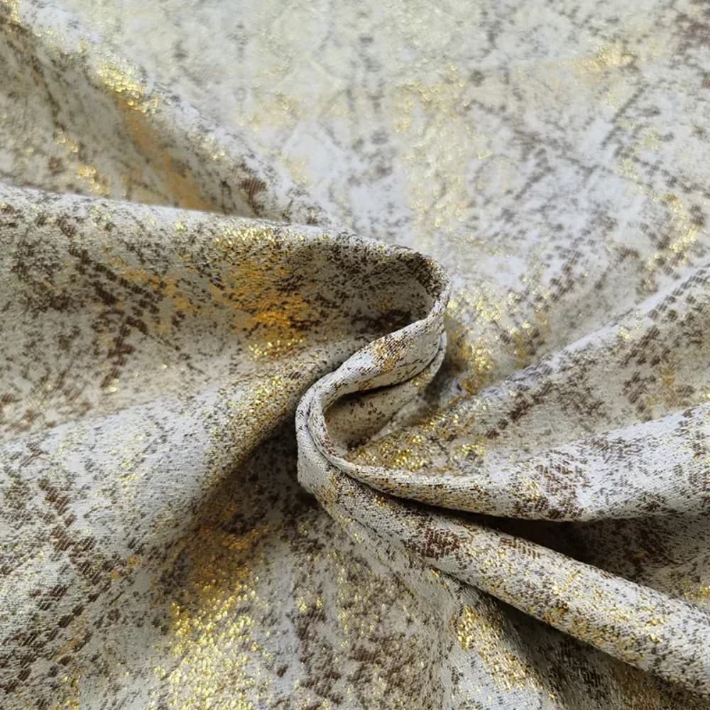 Tessuto broccato jacquard in poliestere rigido di seta dorata Python tinta in filo giacca a vento gonna abito panno fai da te ad alta definizione