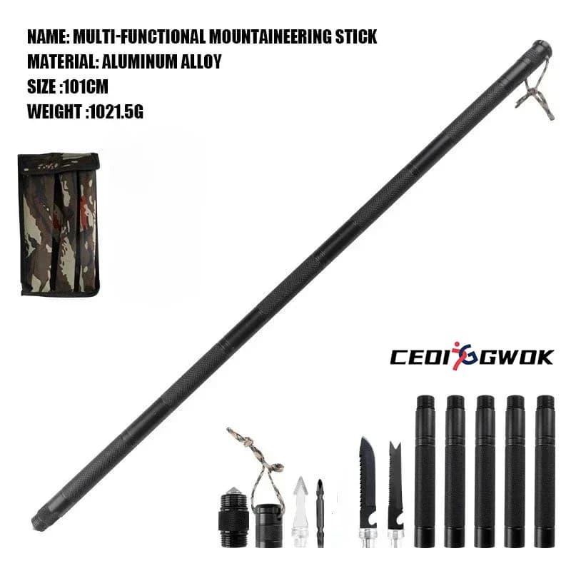 CEOI GWOK Multifunctional Walking Stick Set of outdoor camping accessories Foldable and lightweight trekking poles Trekking sticks