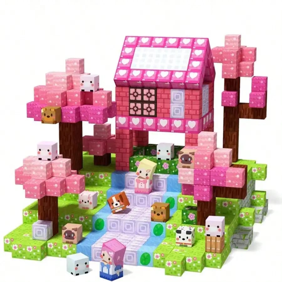 100pcs Magnetic Building Tiles, Suitable For Girls 3+ Years Old, Upgraded STEM Sensory Gift, Princess Magnet Game, Educational Toys For Toddlers