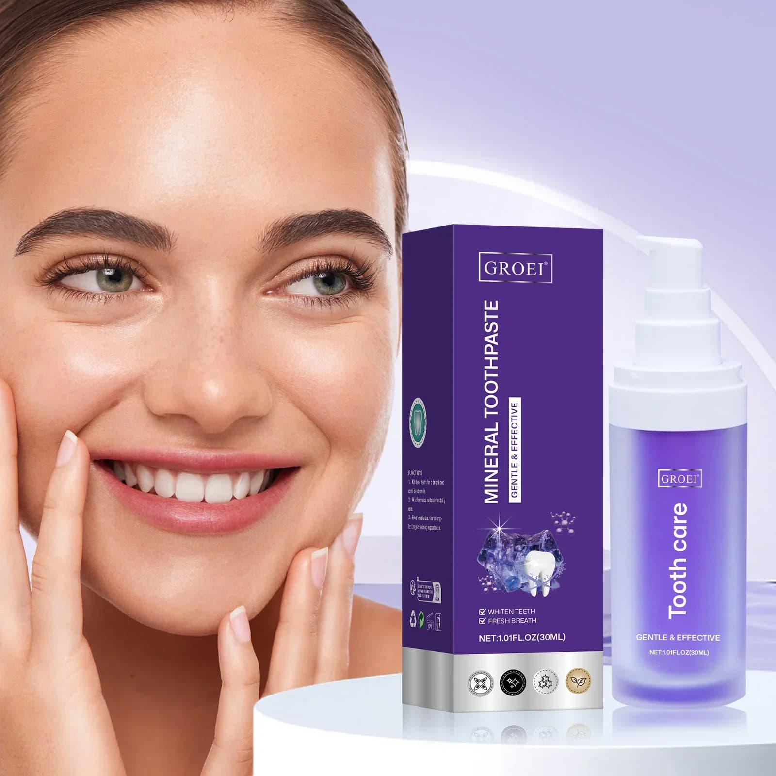 Dentifricio Fermo per Rimozione Macchie e Sbiancamento | Advanced formula for deep cleansing and long lasting fresh breath