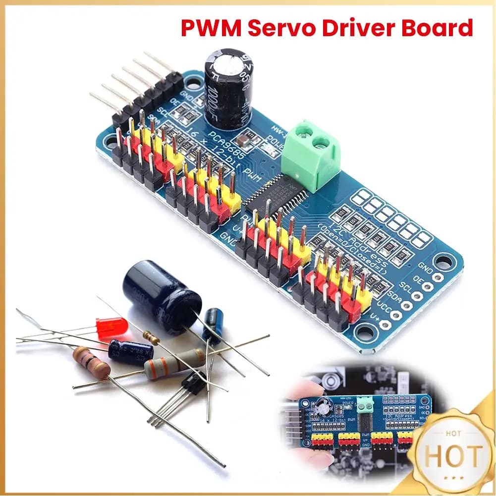 PCA9685 Driver Module IIC Interface 16 Channel 12-Bit PWM Servo Motor Driver Board Controller for Arduino Robot/ Raspberry Pi
