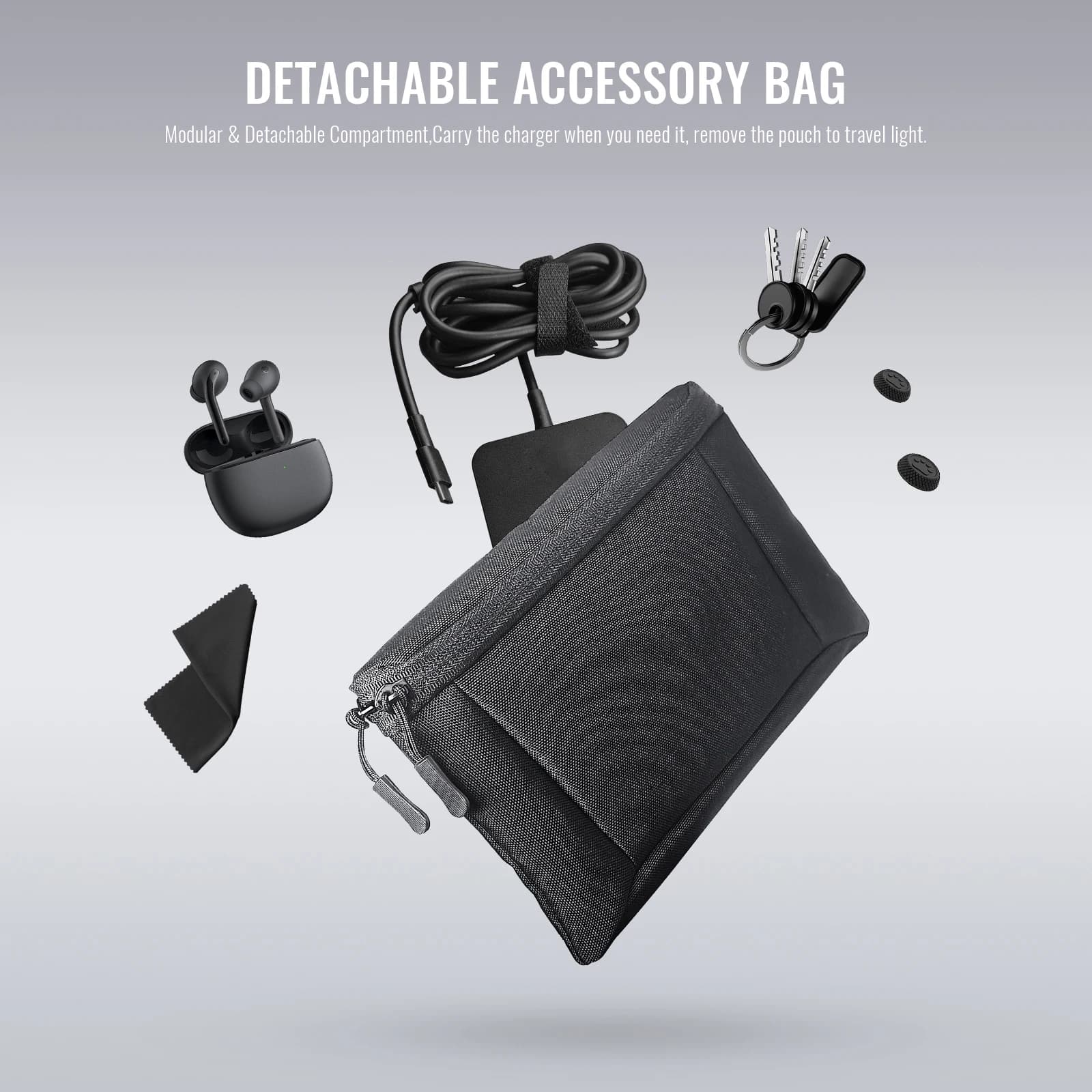 Borsa organizer antigoccia portatile 2 in 1 con custodia per accessori staccabile per accessori da gioco ROG XBOX Ally/ROG XBOX Ally X