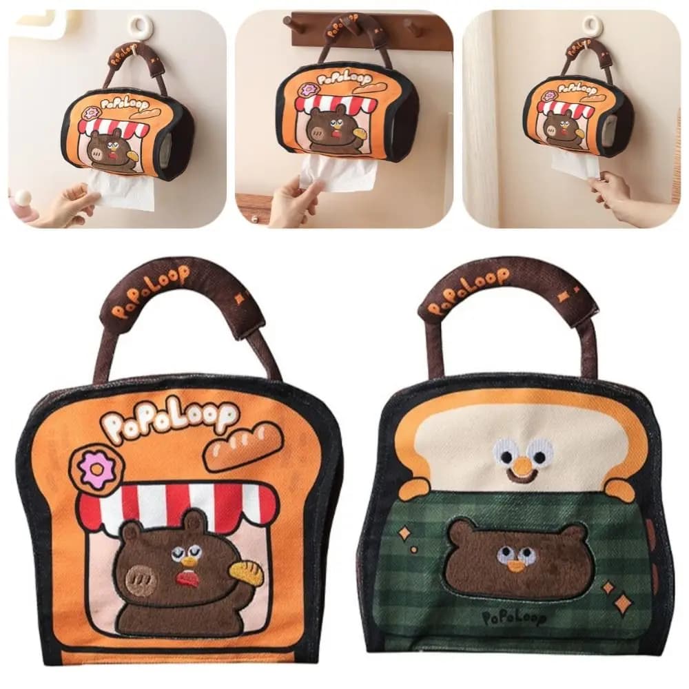Porta Fazzoletti Appeso a Cartoni Animati, Carino e Salvaspazio, Creativo e Riutilizzabile, Portatile per Comodino