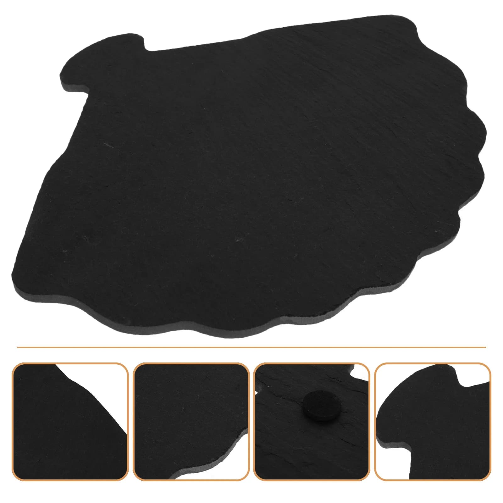 Piatto a Forma di Ventaglio per Bistecche, in Pietra Naturale Premium, per Cucina Occidentale, Pizza, Pasta, Dessert, Feste e Casa