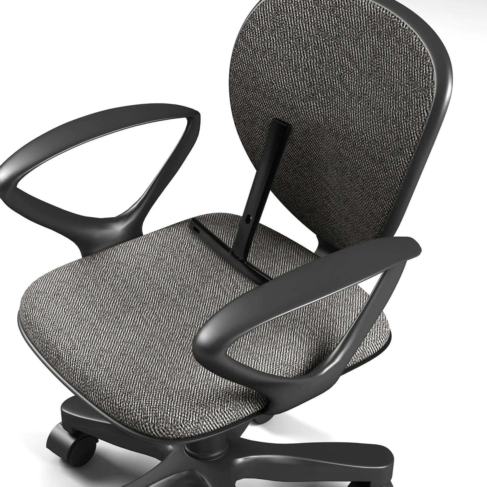 Swivel Chair Back Support Rod T Shaped Thickened Steel Mounting Rod for Reclining Office Gaming Household Chair Repair