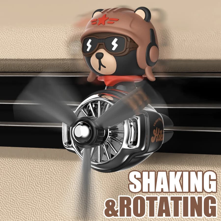 Redneck pilot bear head shaking deodorant rotating head for cars accessories perfume fragrance fragrance diffuser of aromatherapy for men