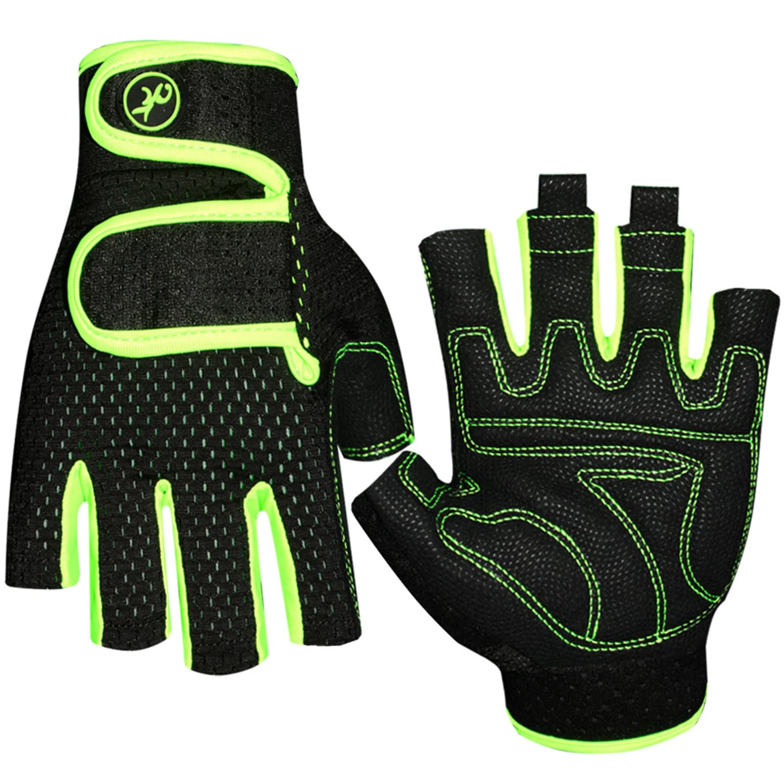Workout Gym Gloves Men Women Short-finger Gloves Weight Lifting Exercise Fitness Gloves for Training Pull Ups Rowing