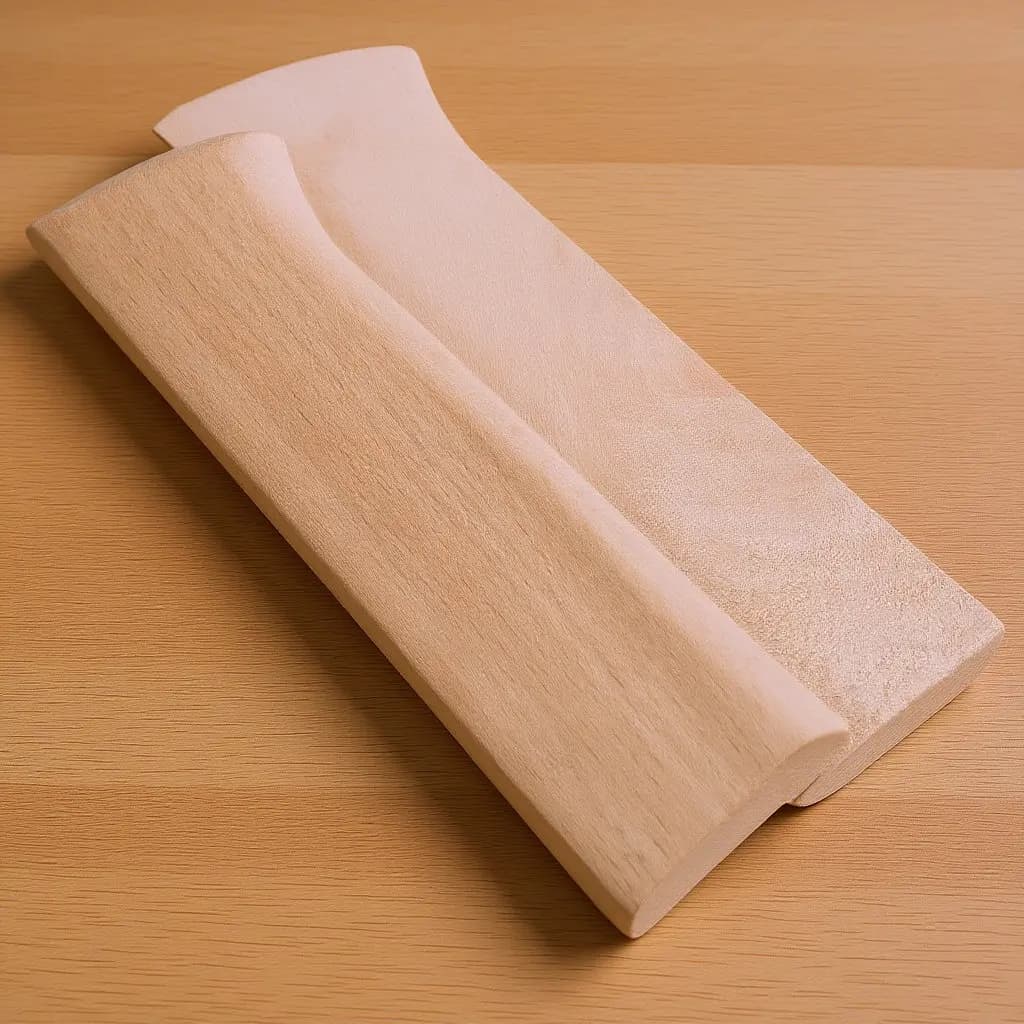 2 Pcs Beech Wood Kitchen Knife Handle Replacement Accessories Repair Knives Handles Replacements Chef