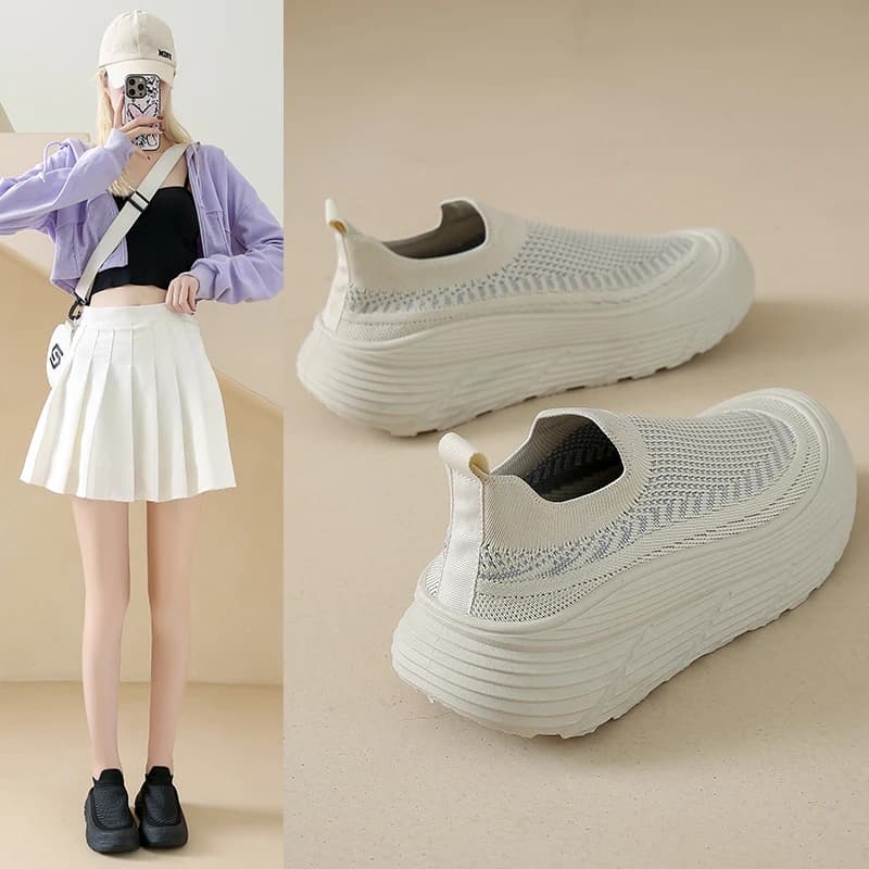 Casual mesh sports shoes, slip-on versatile women's shoes, wear-resistant and non-slip shoes, 22A