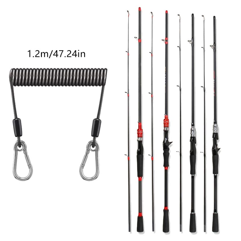 Corda elastica a spirale anti-smarrimento per canna da pesca da 1,2 m, protezione a molla, cordino elastico, corda a molla per evitare la caduta della canna, strumento anti-perdita