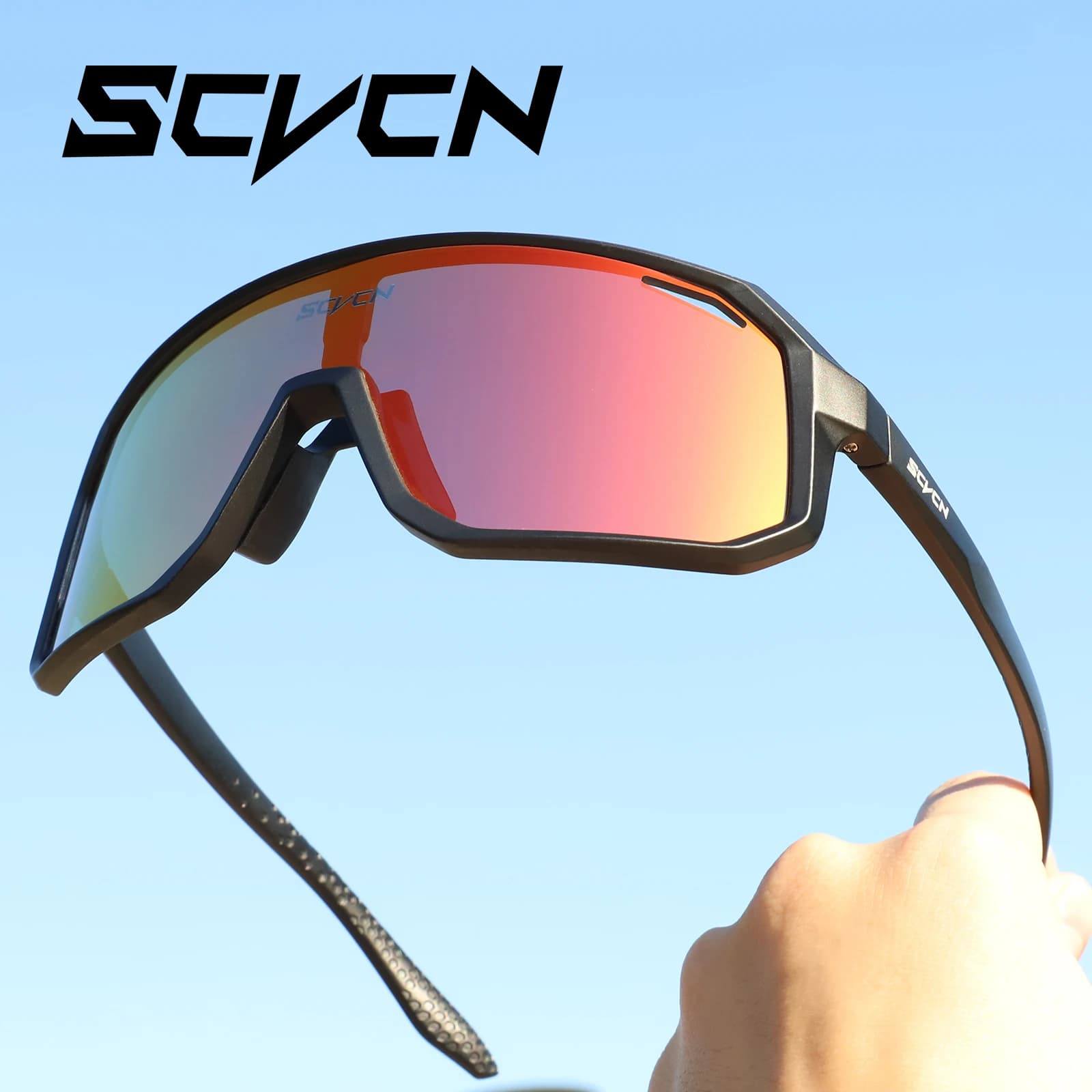 Occhiali da Sole SCVCN HD per Escursionismo e Ciclismo, Eleganti Occhiali Sportivi per Campeggio, Corsa e Arrampicata, Protezione UV, Occhiali da Guida