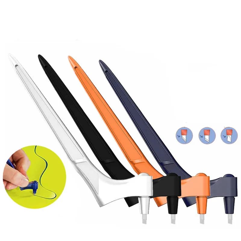 Utensili da taglio artigianali con lama rotante a 360 gradi Taglierina per carta Strumento per penna per intaglio artistico Coltello da taglio portatile in acciaio inossidabile fai-da-te