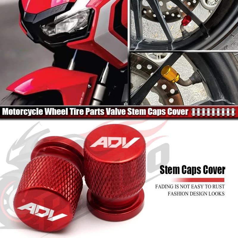 Fit For ADV350 ADV150 ADV160 adv ADV 350 150 160 Motorcycle Tire Valve Air Port Stem Cover Cap Plug CNC Accessories ADV LOGO