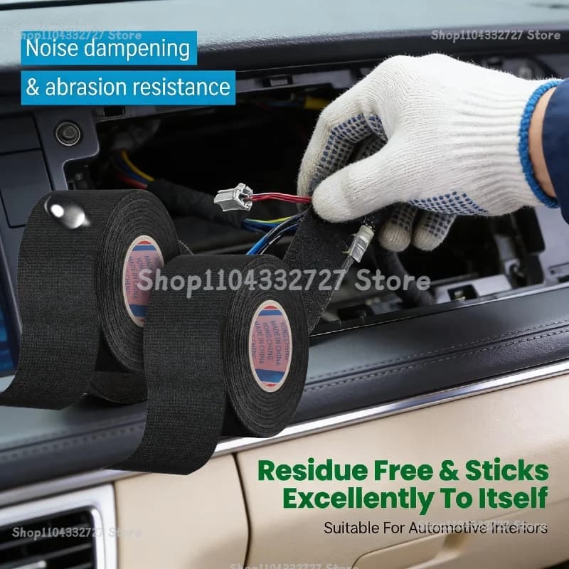 Nastro in tessuto per auto, nastri isolanti elettrici in tessuto, nastro termico resistente al calore per auto, nastro impermeabile e insonorizzante per cavi