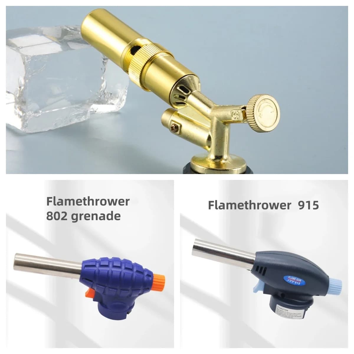 Portable Welding Gas Flashlight Butane Flame Burner Outdoor Camping BBQ Accendino Lanciafiamme Cooking Equipment Welding Equipment