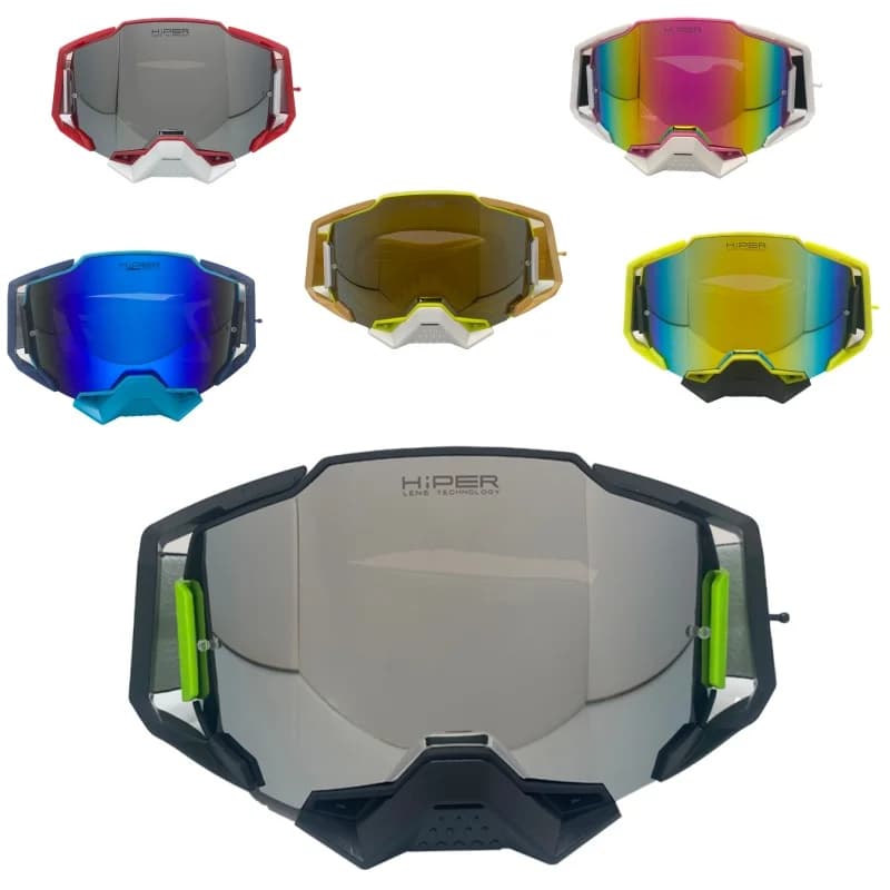 Ski & Motocross Dual Purpose Goggles UV400 Protection Anti Wind Anti-Fog Offroad Dirt Bike Riding Glasses