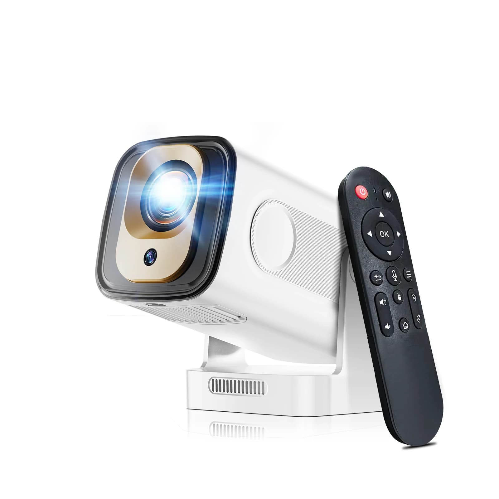 Mini proiettore 4K Native HD 1080P Wifi6 Cinema Proiettore portatile APP integrata e sistema Android adatto per casa/esterno/ufficio