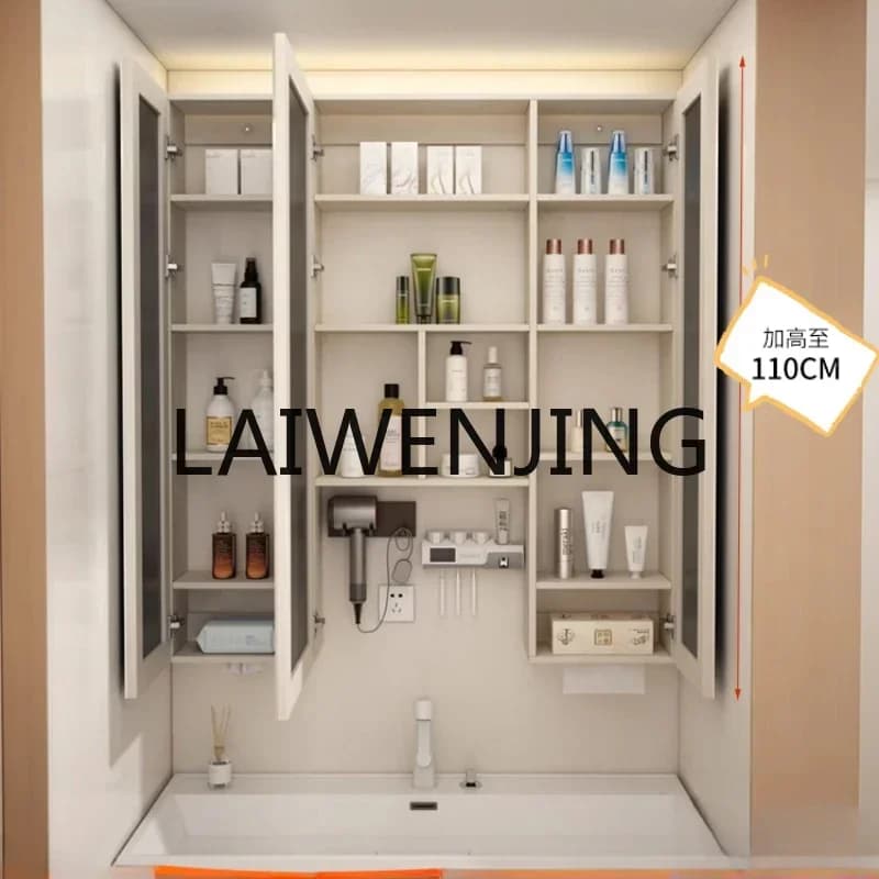 Customized YS6, wall mirror cabinet, with separate mirror, storage container, intelligent anti-fog and hygienic paper holes