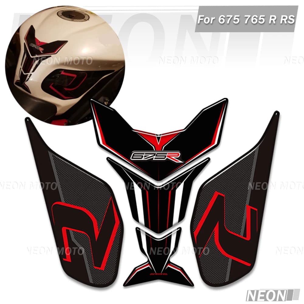 For Triumph Street Triple Daytona 675 765 R RS Motorcycle 3D Knee Fish Bone Tank Pad Protector Stickers Gas Fuel Oil Decals Kit