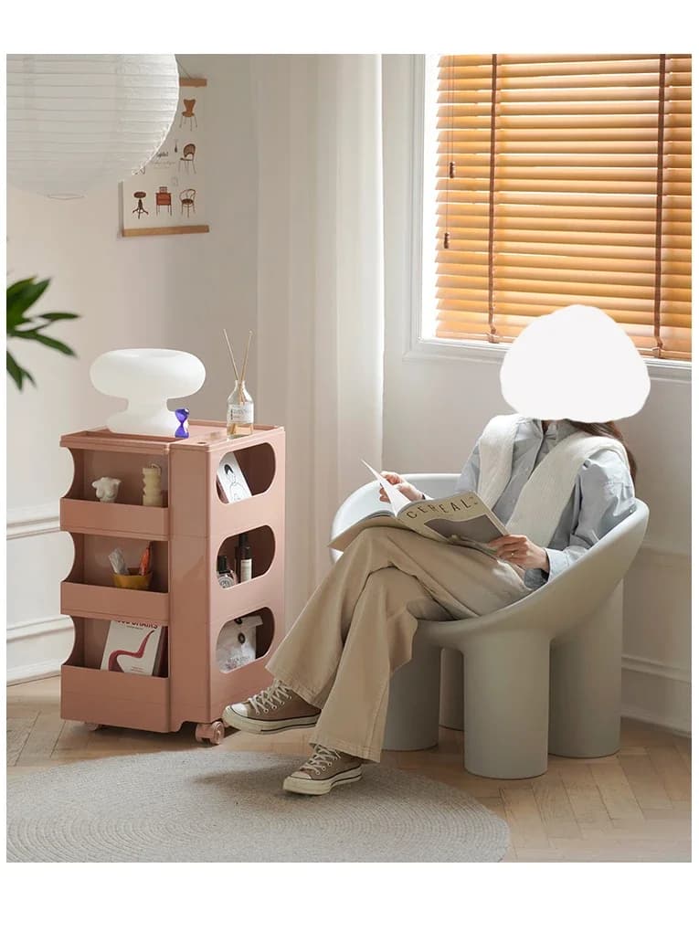 Roly Poly Lounge Leisure Divano in plastica PE Gamba di elefante Poltrona nordica Divano per interni ed esterni Minimalista INS Sedia da soggiorno per la casa