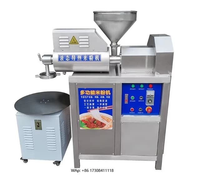 Macchina Automatica per la Produzione di Noodles di Riso, Ecologica, 380/220V, 60kg/h, Estrusore per Pasta in Cassa di Legno, per Ristoranti XJT-MF60