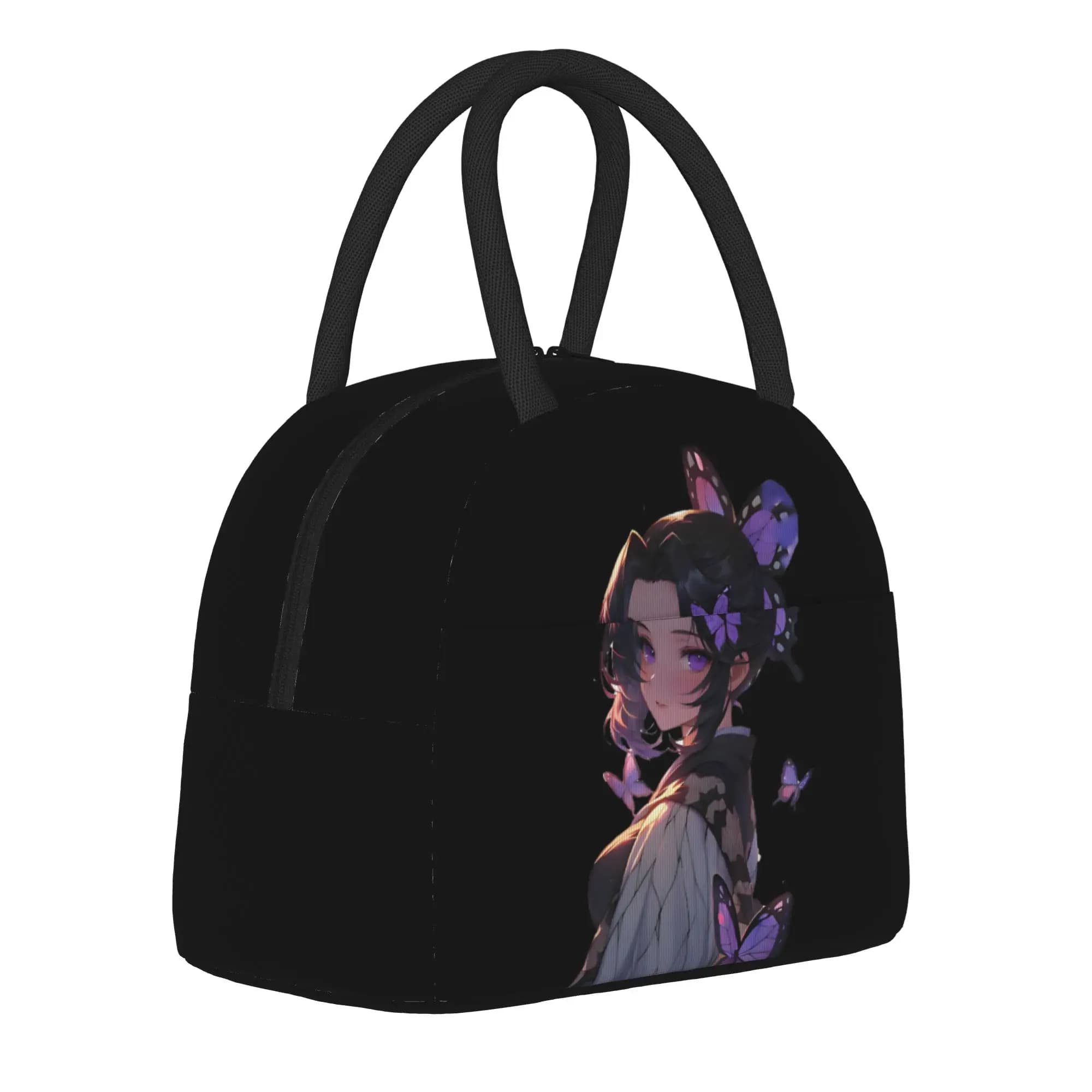 Kocho Shinobu Demons Anime Insulated Lunch Bags Large Meal Container Thermal Bag Tote Lunch Box Work Picnic Bento Pouch