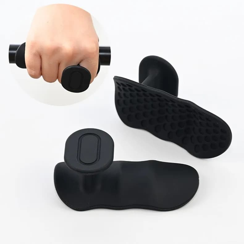 Silicone palm handle Weight lifting handles Anti-slip finger gloves elastic honeycomb equipment Fitness equipment at home 1 pair