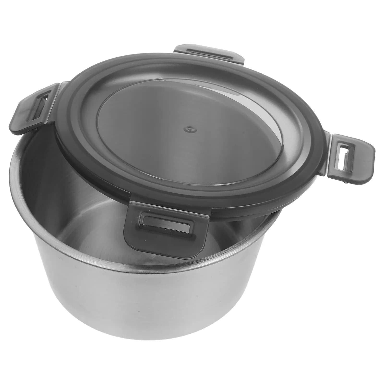 Stainless Steel Airtight Food Storage Container 600 Ml Round Design for Meal Prep Leftovers Freezer Fridge Snack Organizer