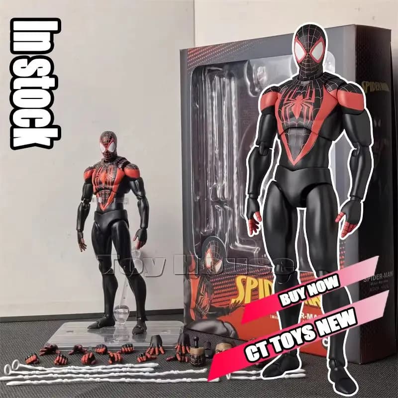Hot Ct Tutte le serie Giocattoli Spiderman Mafex 143 Ben Reilly Comic Ver The Amazing Spider-Man 001 Anime Action Figure Giocattoli Regalo