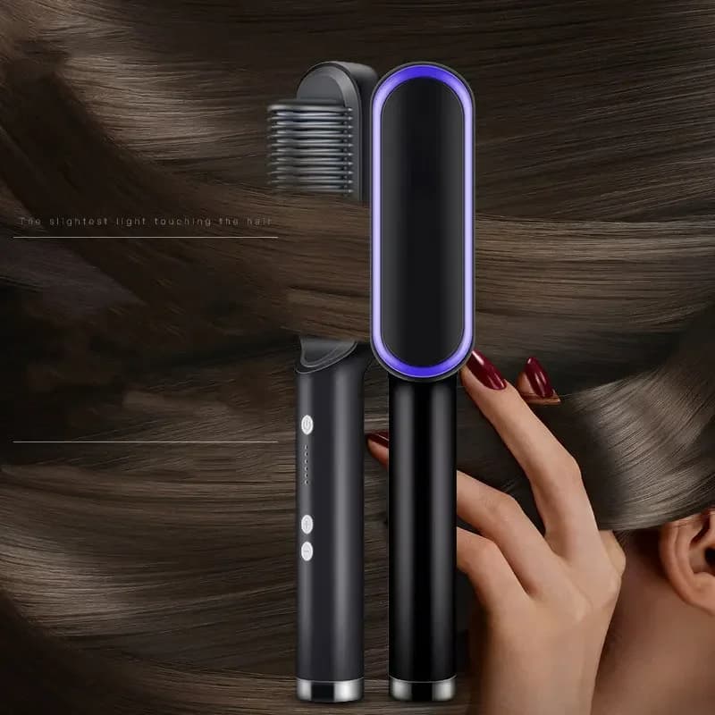 Thermostatic hair plate comb 5 temperature settings Brush to smooth Brush to smooth professional hair quickly