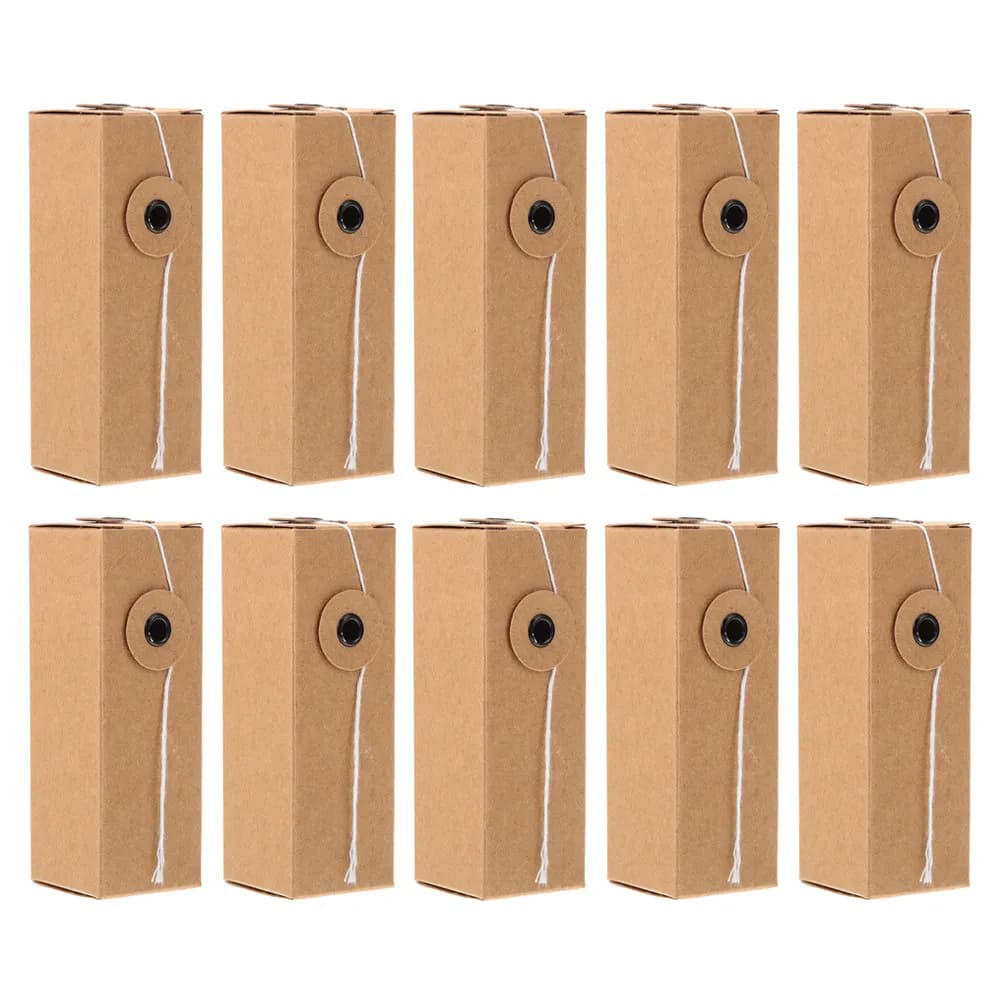 12Pcs Sustainable Kraft Lipstick Box Versatile Medium Size Makeup Storage Box for Lip Gloss Eyeliner Mascara Gift Wrapping