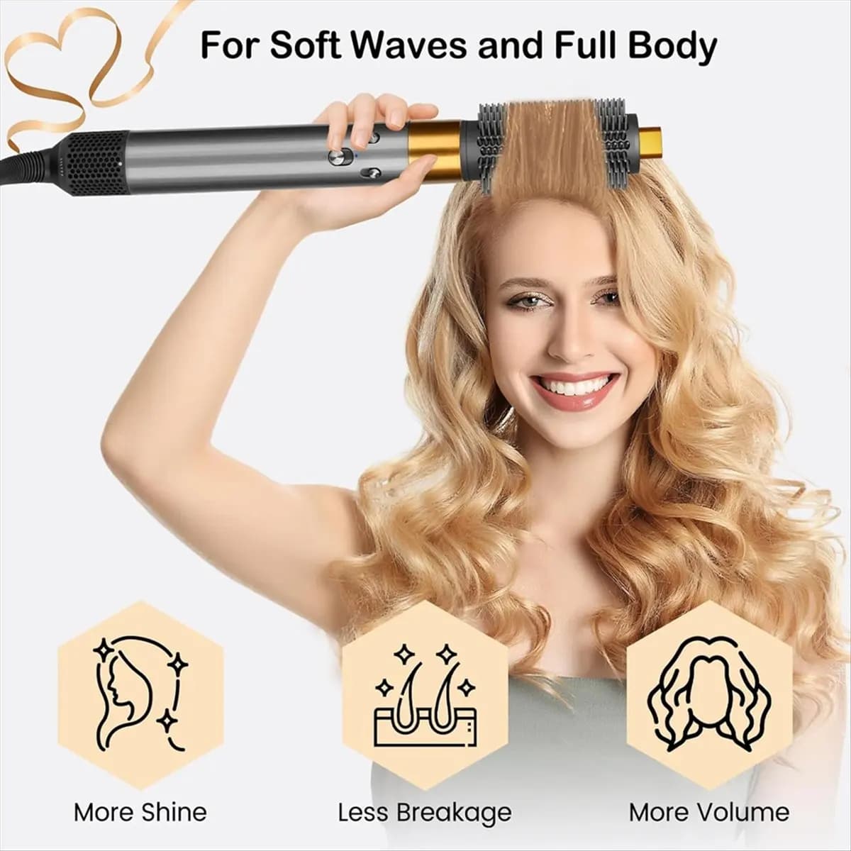 A68M Round volumizing brush fitting and wave ring diffuser for fitting iron HS01 HS05 HS08 A