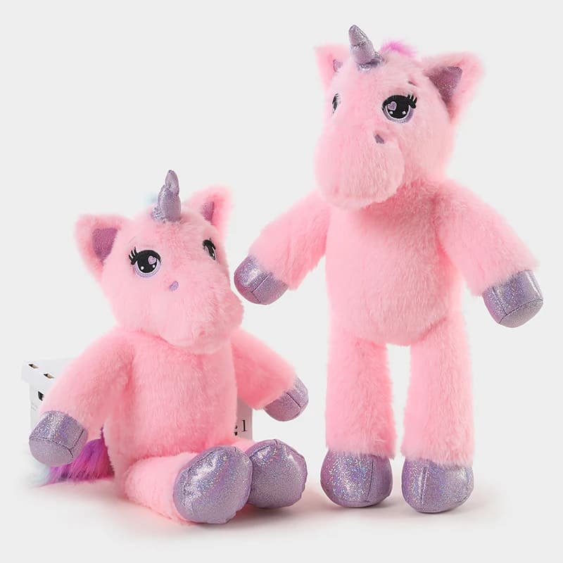 Peluche Unicorno Kawaii, Morbido Pupazzo Animale in Piedi con Pelo Soffice, Regalo di Compleanno, Cuscino a Forma di Cavallo
