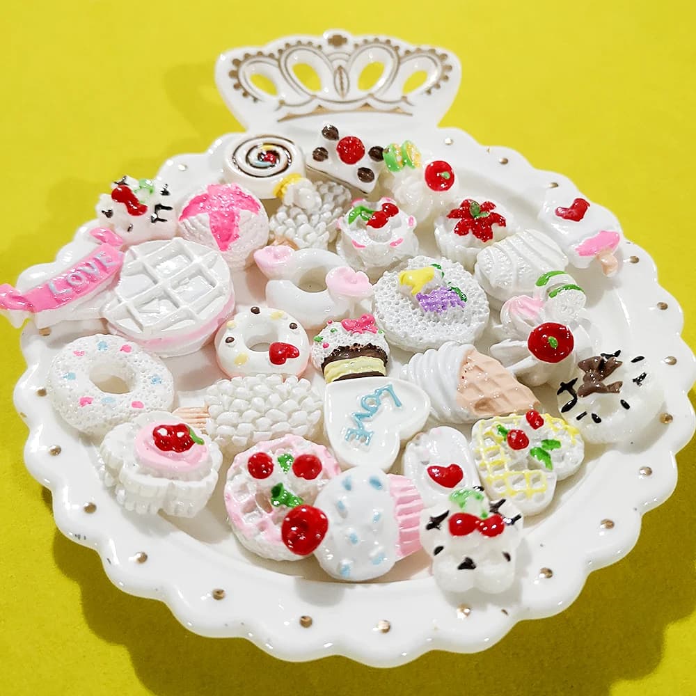 10pcs Ice Cream Trasparente/Soffici Slime Box Popolare Bambini Giochi con il Cibo Giocattoli Per I Bambini Pendenti E Ciondoli Argilla Kit FAI DA TE accessori