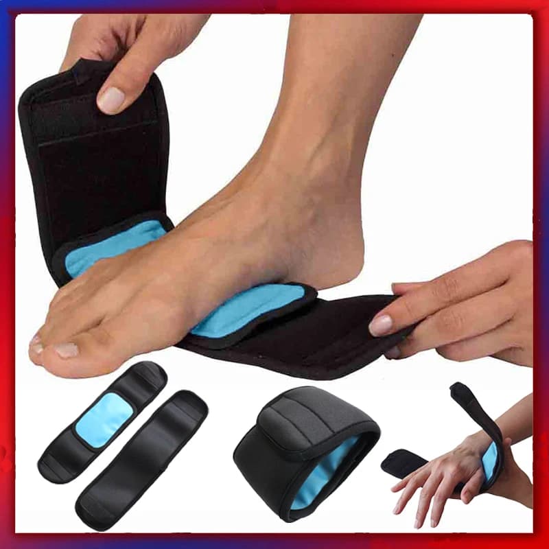 Black Reusable Ice Pack For Injuries Gel Strap Wrap Hand Foot Wrist Elbow Relief Pain Hot Cold Therapy Relief Pain Ice Pack 10ML