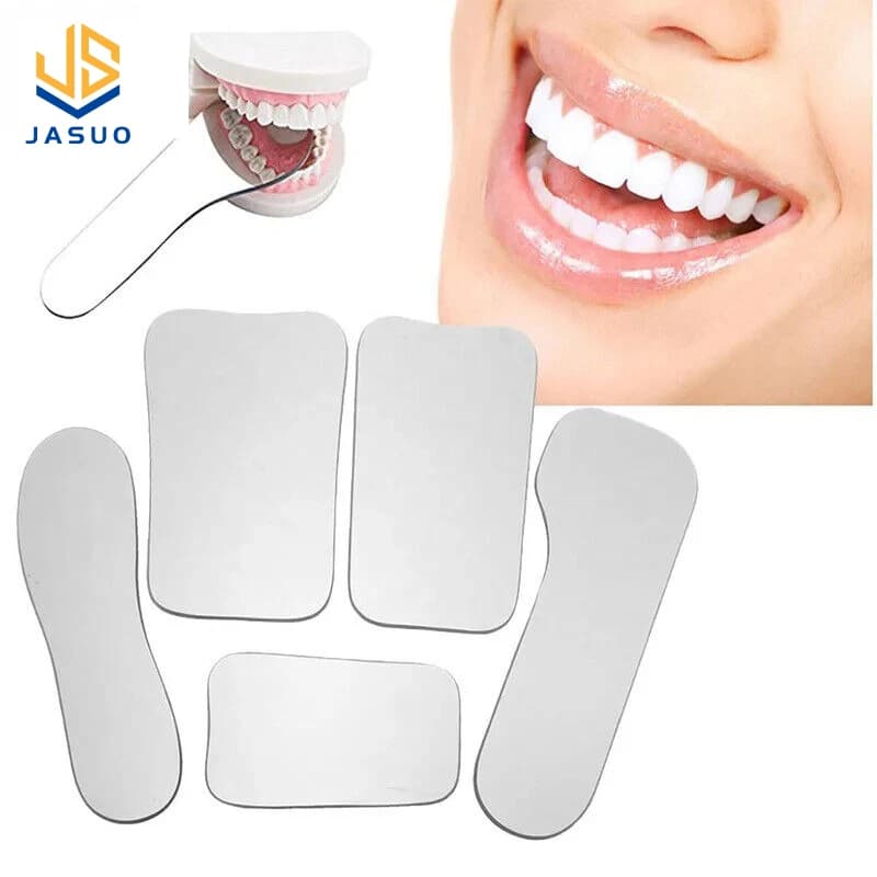 5pcs dental reflector mirror mouth mirror mirror double-sided mirror orthodontic image photo intraoral mirror teeth whitening