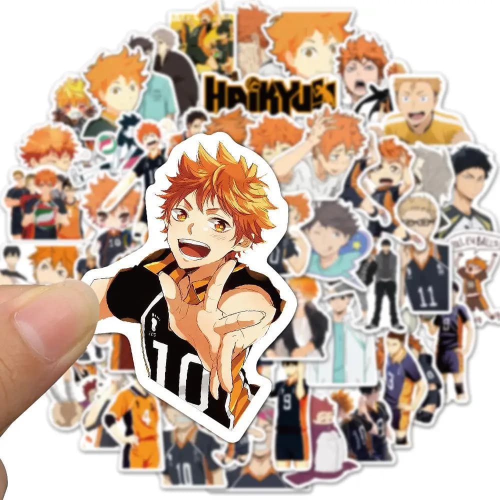 52 pezzi Haikyuu Graffiti adesivi pallavolo anime giapponesi per valigia laptop bagagli moto telefono skateboard auto