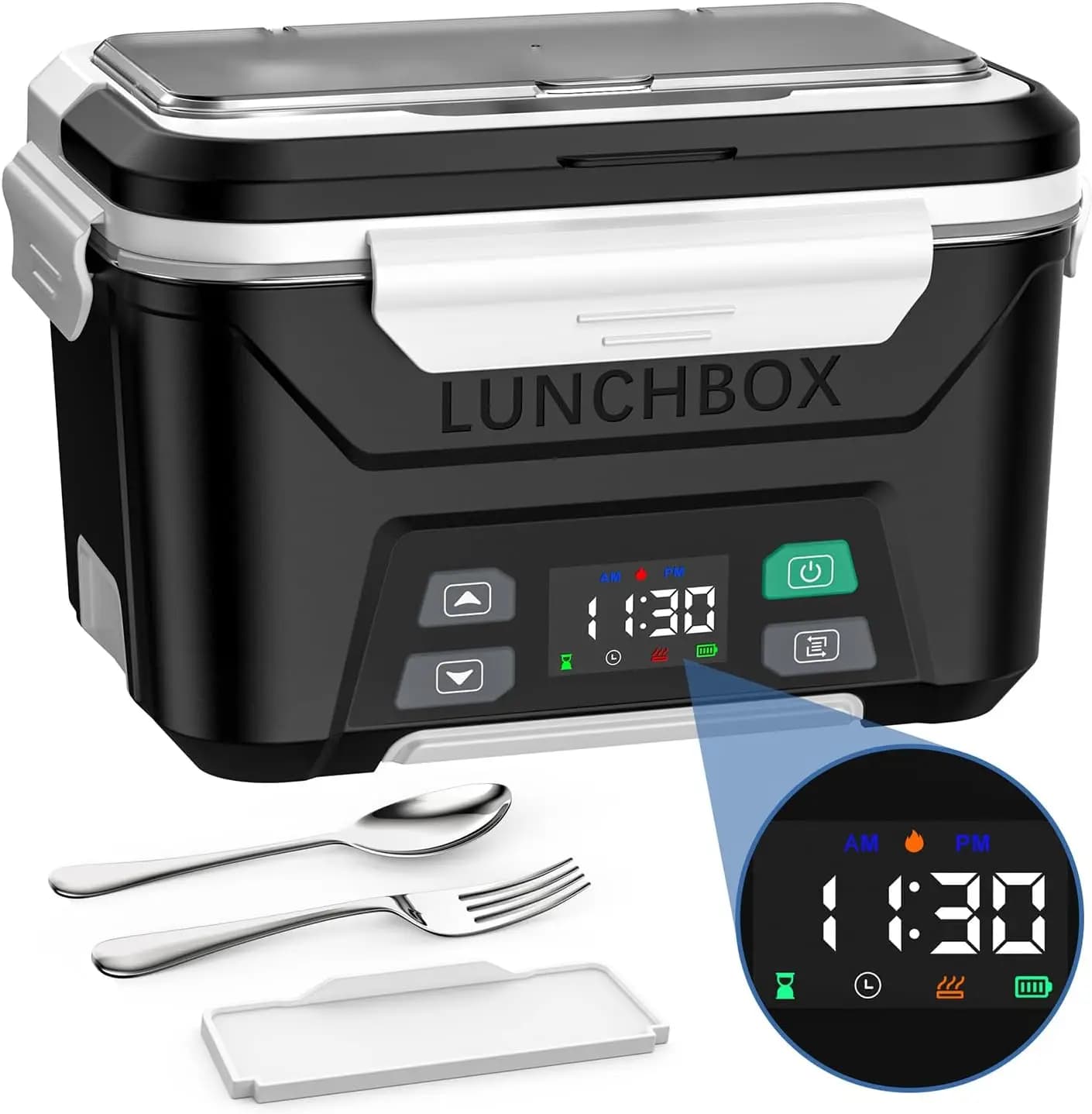 Scaldavivande Elettrico Senza Fili per Adulti, Riscaldatore di Cibo a Batteria con Timer, Capacità 5,5 Tazze e Design Anti-Perdita
