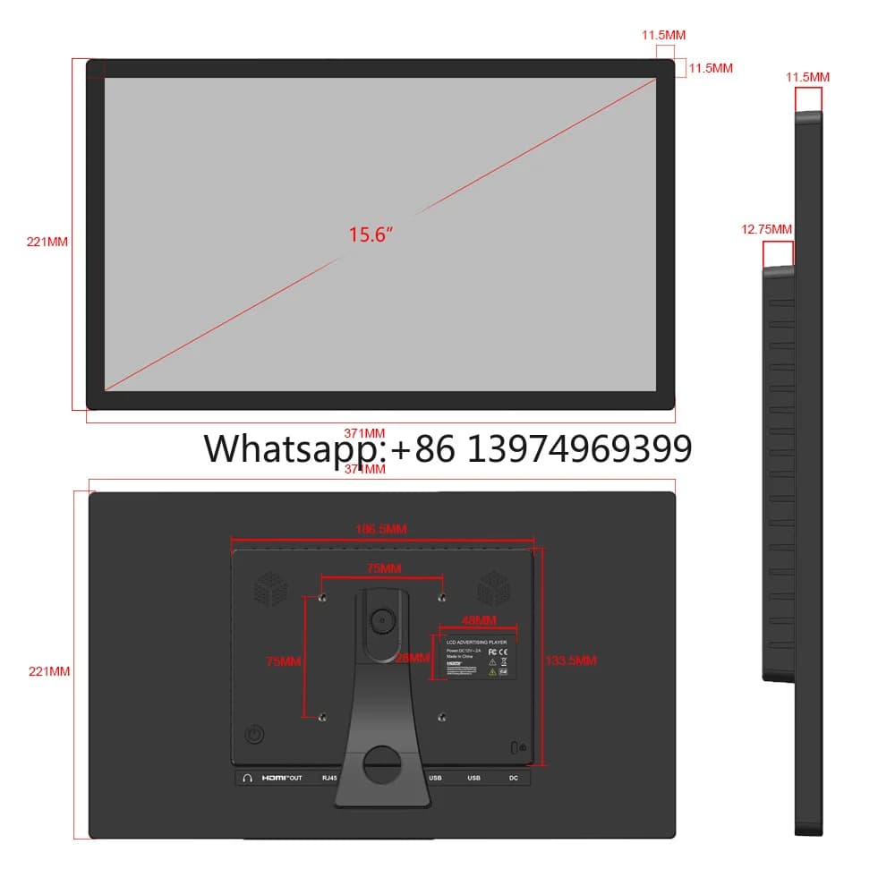 Tablet Standing Restaurant Coffee Shop 15 Inch Android PC WiFi LCD Digital Menu Board Touch Screen LCD Digital Signage Totem