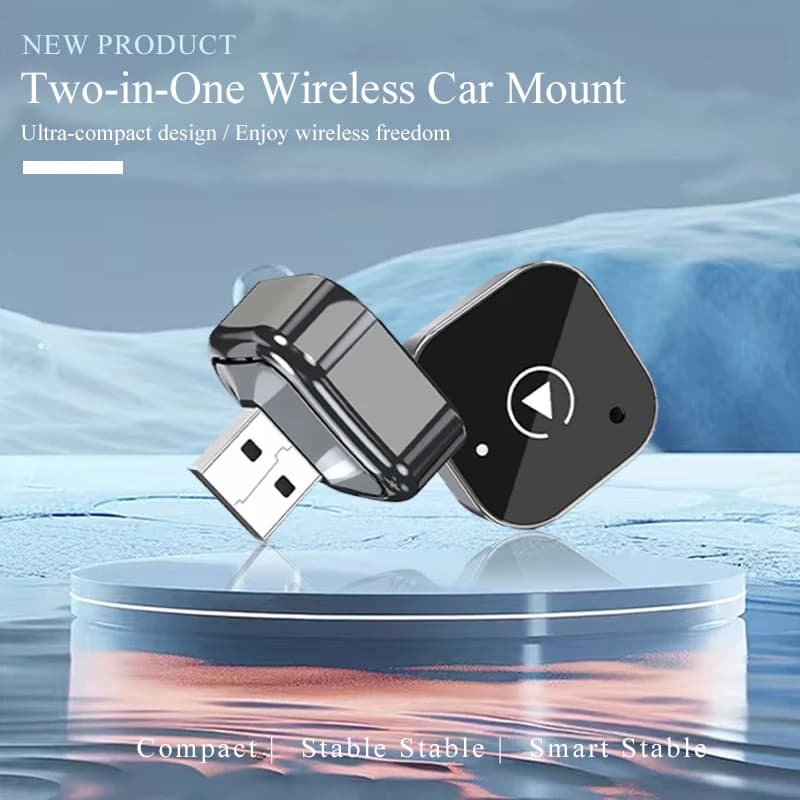 Wireless CarPlay Adapter Android Auto, from Wired to Wireless, AI Smart Plug & Play Box with Automatic Connection