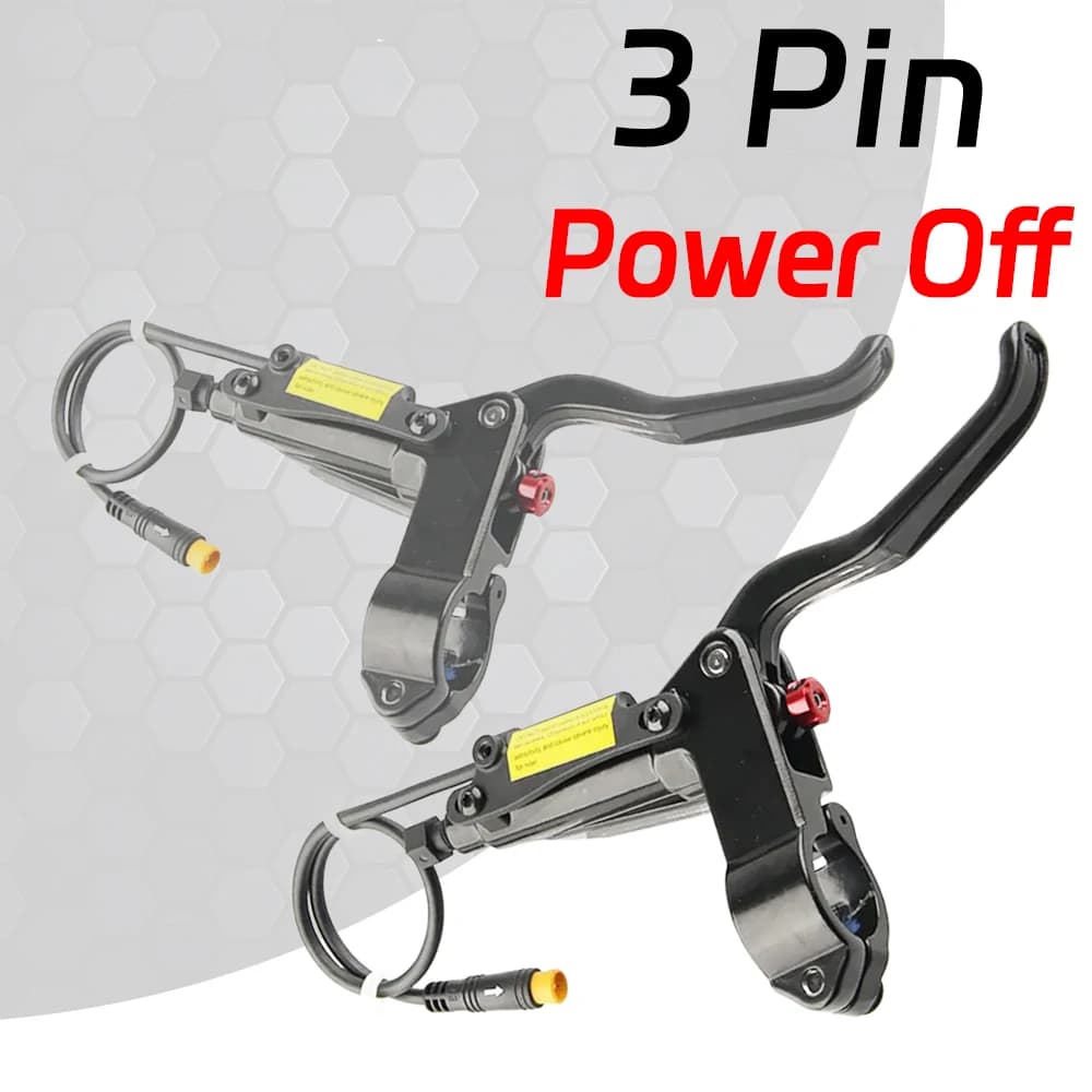 Leva del freno a 3 pin Maniglia del freno idraulico per bicicletta Leva del freno di spegnimento con sensore per bici elettrica Ebike