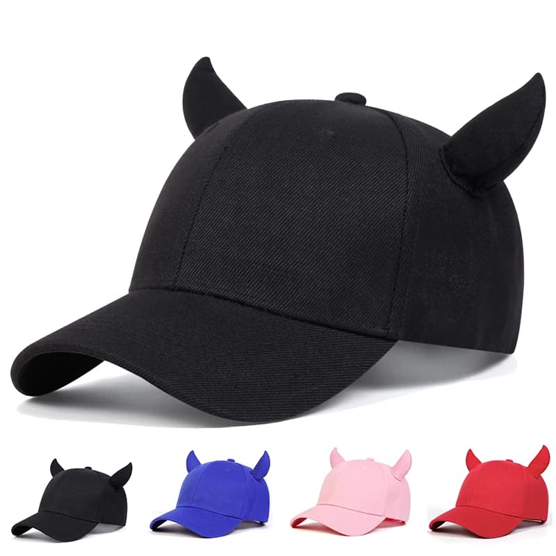 Cappellini da Baseball Unisex Personalizzati con Corna di Toro, Regolabili per Primavera e Autunno, Cappelli Casual da Esterno con Protezione Solare