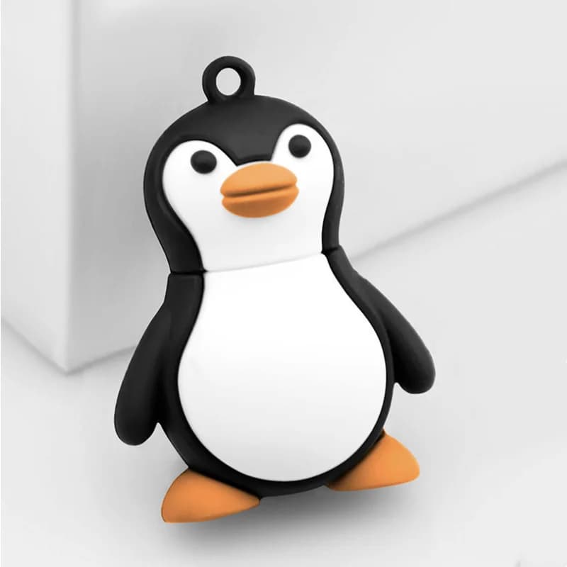 Stampa a colori personalizzata gratuita LOGO Cartoon Pinguino Ciondolo Chiavetta USB 2.0 4 GB 8 GB 16 GB 32 GB 64 GB 128 GB