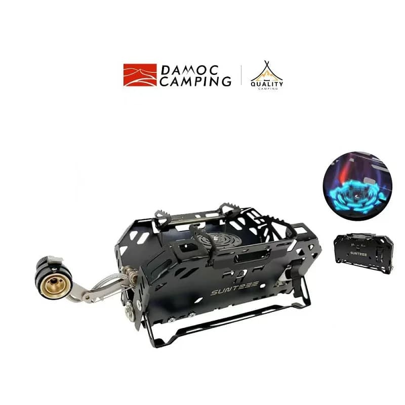 NatureHike Ultralight Portable Camping Cooker Stainless steel gas burner with windproof piezoelectric ignition for hiking, backpack, picnic